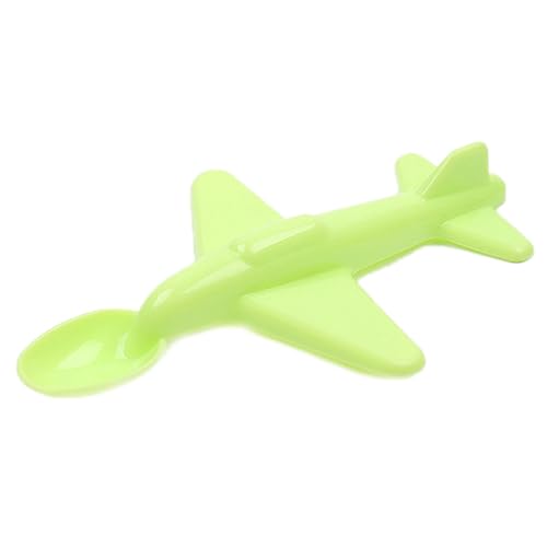Green Airplane Kids Spoons - Safe, Creative, Portable Tableware