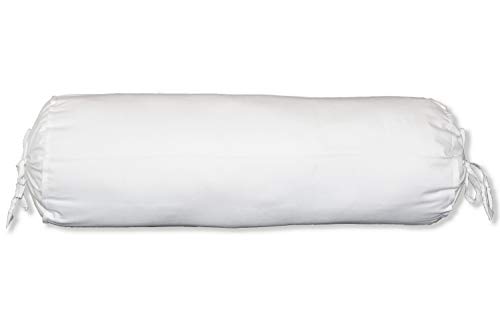 Cotton Neck Roll Pillow Cover with Draw String Closure