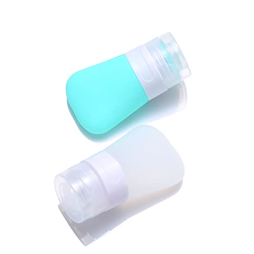 Leak Proof Silicone Travel Bottles for Toiletries - 2 Pack