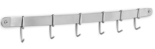 Kitchen Wall Mounted Rail Rack with Hanging Hooks