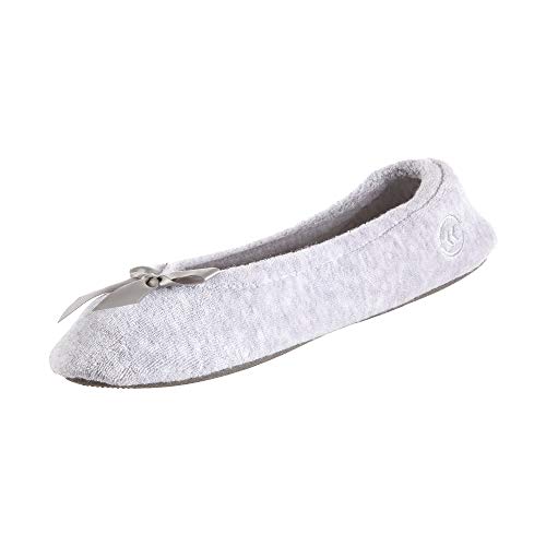 isotoner womens Terry Ballerina With Bow Slipper