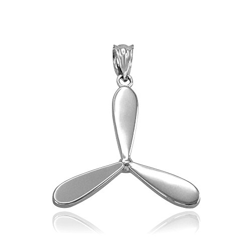 Sterling Silver Airplane Propeller Charm Pendant