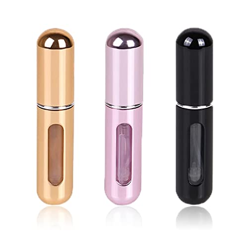 Travel Mini Perfume Refillable Atomizer Container (3 Pack, 5ml)