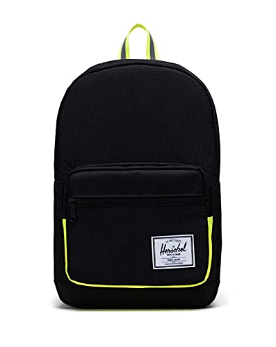 Herschel Pop Quiz Black Enzyme Ripstop/Black/Safety Yellow