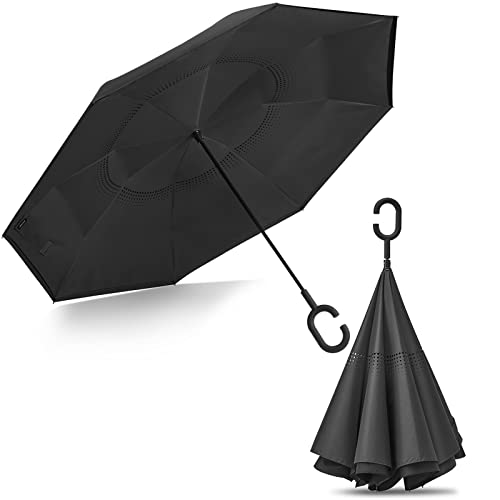 G4Free Large Reverse Umbrella with C-Shaped Handle