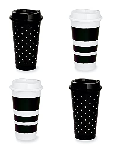 Kate Spade New York Reusable Coffee Cups with Lids
