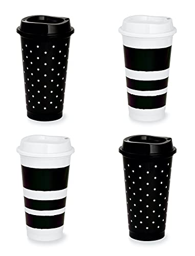 Kate Spade New York Reusable Coffee Cups with Lids