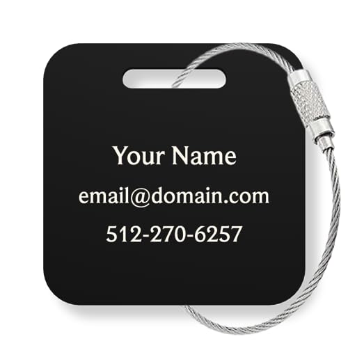 Personalized Acrylic Luggage Tags (Black)