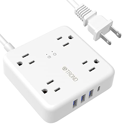 TROND 2 Prong Power Strip with USB Charging Ports