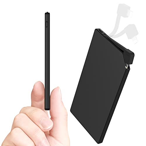 Ultra Thin Power Bank with Built-in Cable