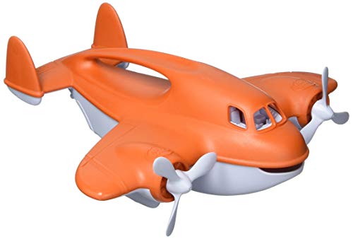 Green Toys Fire Plane - Pretend Play, Motor Skills, Kids Bath Toy Vehicle