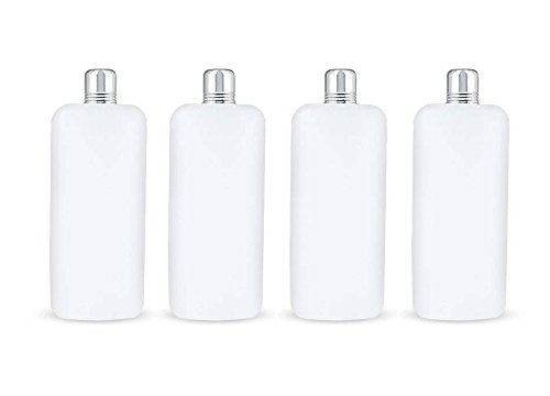 Durable Plastic Travel Flask Set of 4, 26 oz