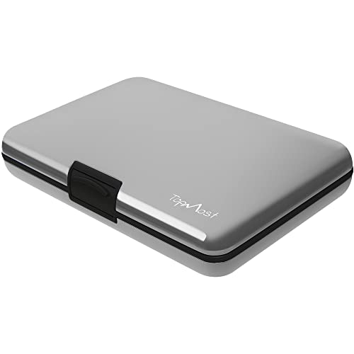 RFID-Blocking Aluminum Silver Wallet Credit Cards Holder