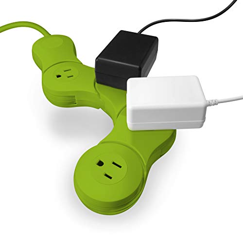 Flexible Surge-Protecting Power Strip - Green