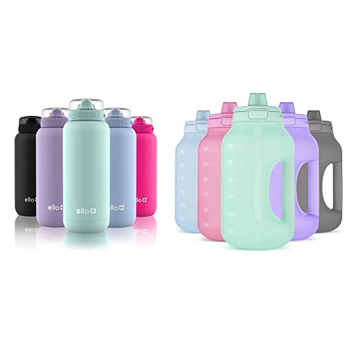 Ello Cooper Vacuum Water Bottle & Hydra Half Gallon Jug