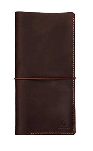 Long Leather Travel Wallet with Boarding Pass Holder