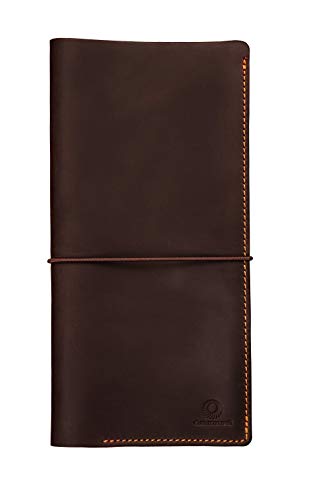 Long Leather Travel Wallet with Boarding Pass Holder Long Leather Travel Wallet with Boarding Pass Holder