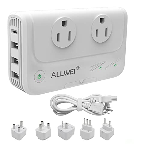 ALLWEI International Travel Adapter 220V to 110V Step Down Power Voltage Converter ALLWEI International Travel Adapter 220V to 110V Step Down Power Voltage Converter