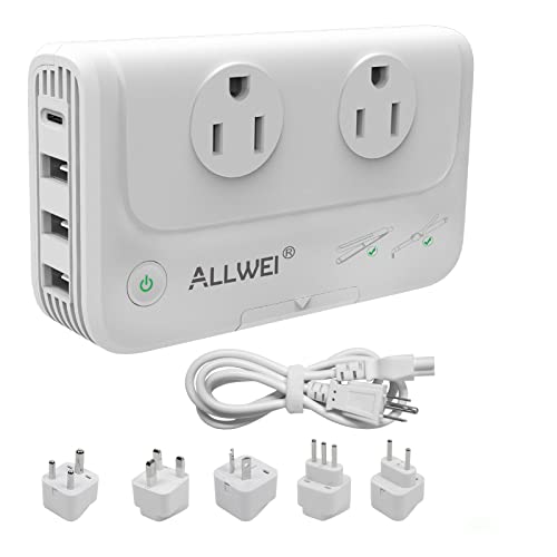 ALLWEI International Travel Adapter 220V to 110V Step Down Power Voltage Converter