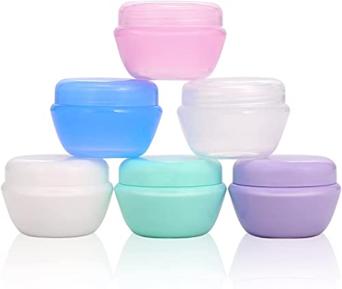 VEAIDE Plastic Small Travel Containers: Leakproof Jars with Clear Zipper Bag