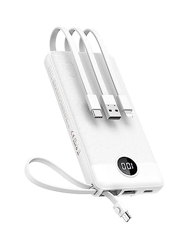 VEEKTMX Portable Charger with Built in Cables
