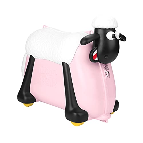 Shaun the Sheep Ride-On Suitcase Carry-On Luggage (Pink)