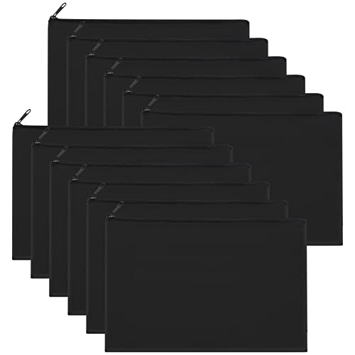 Sinzip Black Cotton Canvas Makeup Bag