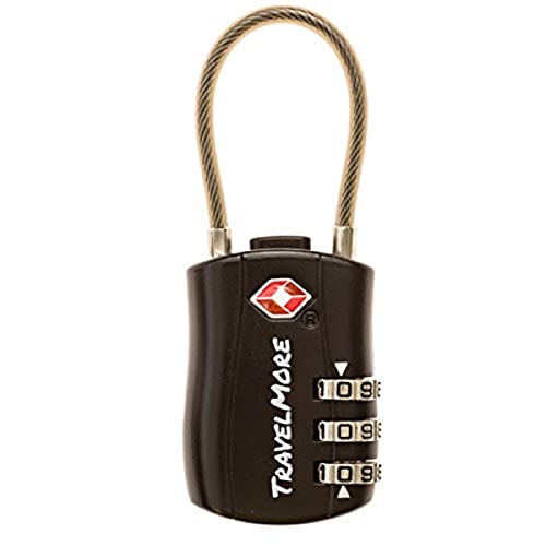 TSA Approved Travel Locks - 1 Pack of Black TSA Lock