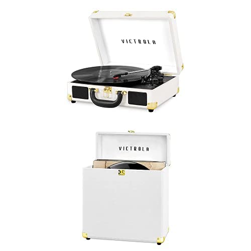 Victrola Vintage 3-Speed Bluetooth Record Player & Vinyl Storage Case