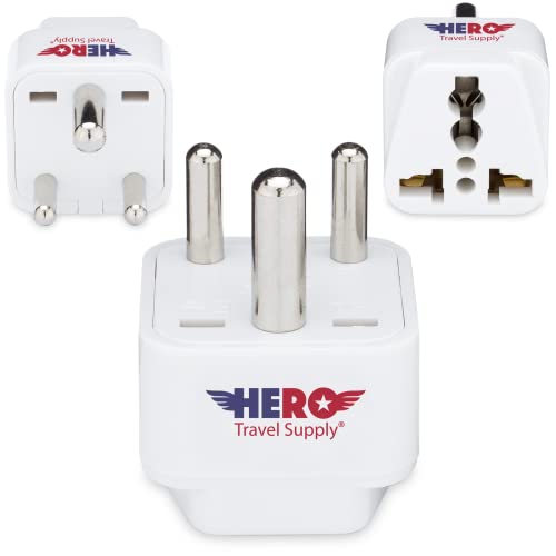 India Power Adapter Plug (Type D, 3 Pack, Grounded)