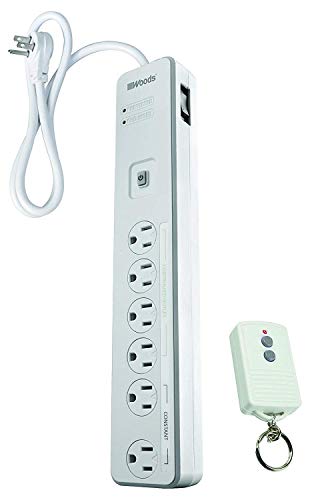 Woods Power Strip with Remote Control Outlets