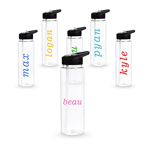 Clear Water Bottles with Straw - Portable and Customizable