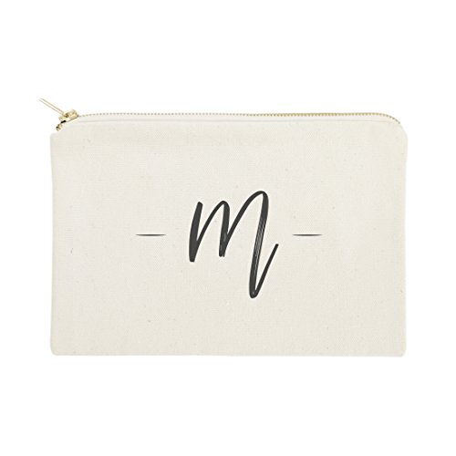 Personalized Handwritten Monogram Cosmetic Bag and Travel Make Up Pouch