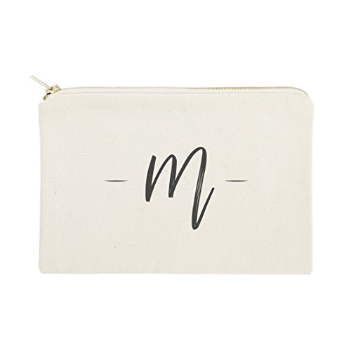 Personalized Handwritten Monogram Cosmetic Bag and Travel Make Up Pouch