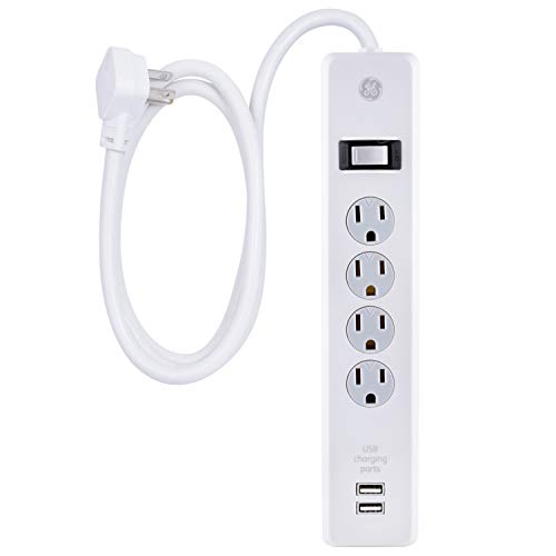 GE 4-Outlet Surge Protector with USB Ports