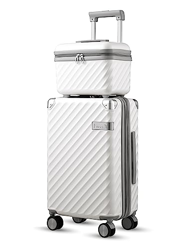 LUGGEX 2 Piece Carry On Luggage Sets - Polycarbonate Hard Shell Suitcase