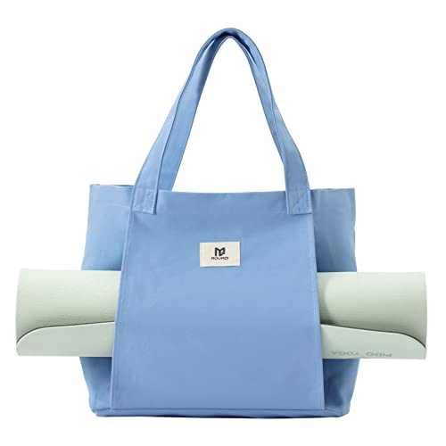 Moyaqi Canvas Tote Bag with Yoga Mat Carrier