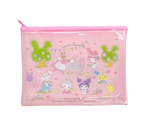 Sanrio Characters Flat Vinyl Pouch Zipper Case Bag