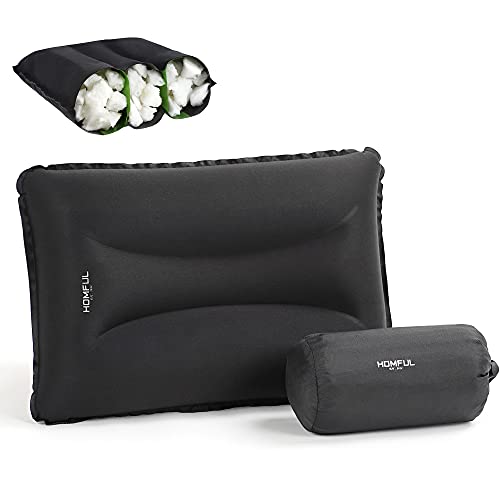 HOMFUL Camping Pillow - Self Inflatable Ultralight Neck Pillow for Travel