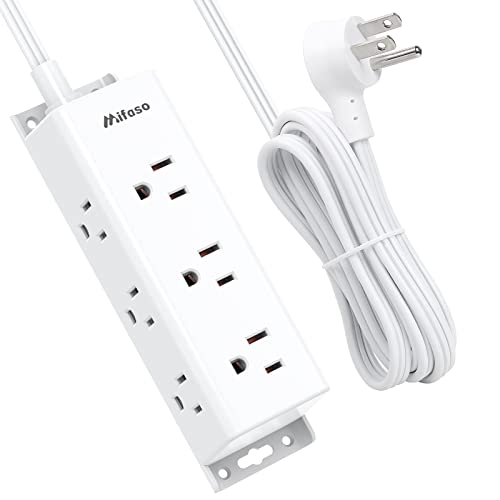 Compact Power Strip Surge Protector with 9 Outlets and Overload Protection