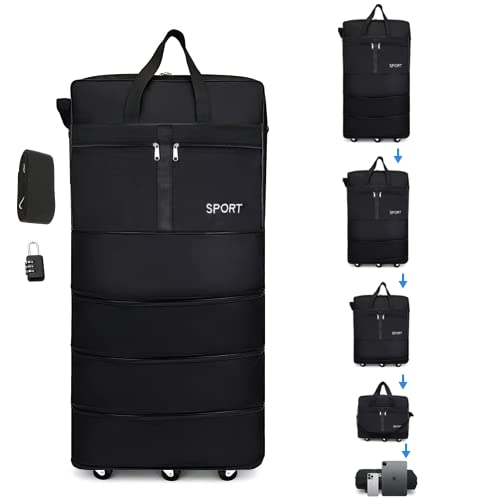 Expandable Foldable Luggage 42'' Suitcase With Spinner Wheels