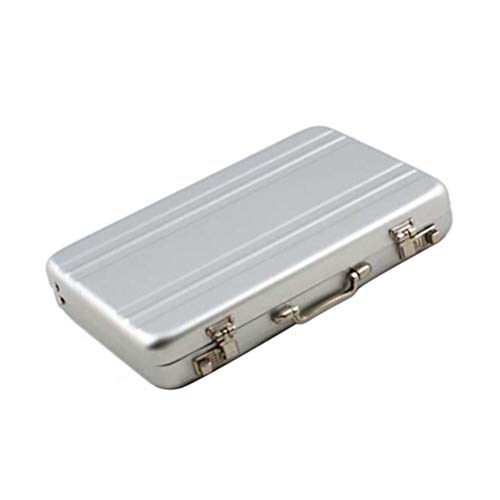 Mini Aluminum Briefcase Card Holder Box