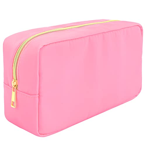 Pink Nylon Makeup Bag for Traveling