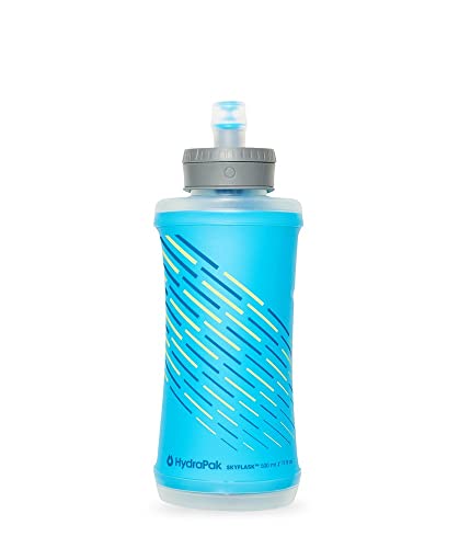 Hydrapak SkyFlask 500ml - Lightweight Collapsible Handheld Running Water Bottle Soft Flask