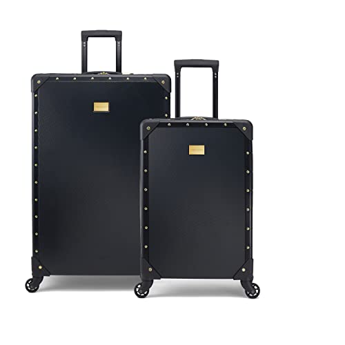 Vince Camuto Hardcase Luggage with Gold Studs and 4 Spinner Wheels