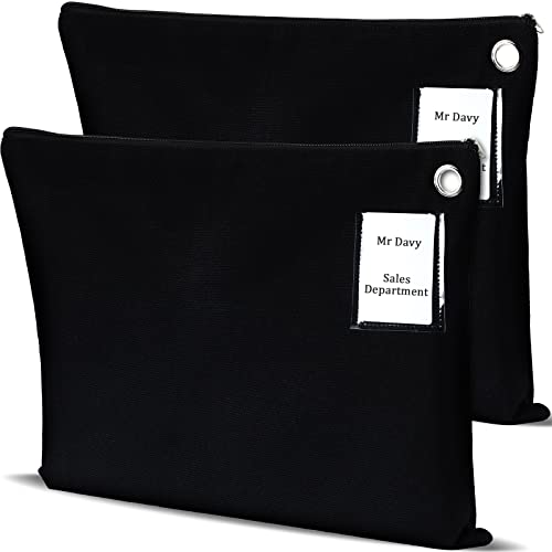 Large Canvas Zipper Bag for Interoffice Mail and Travel