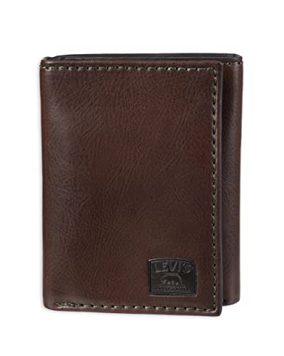Levi's Men's Trifold Wallet with Id Window and Credit Card Holder