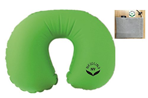 NewlineNY Inflatable TPU Neck Pillow with Drawstring Pouch