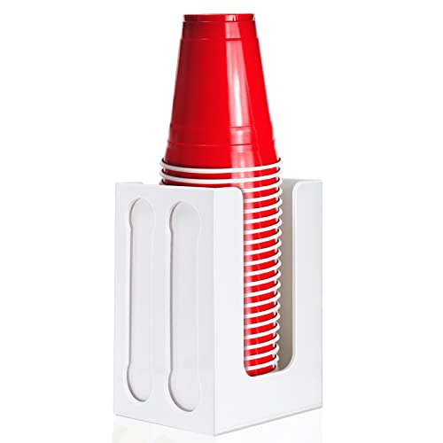 Countertop Cup Dispenser for Paper Cups - White