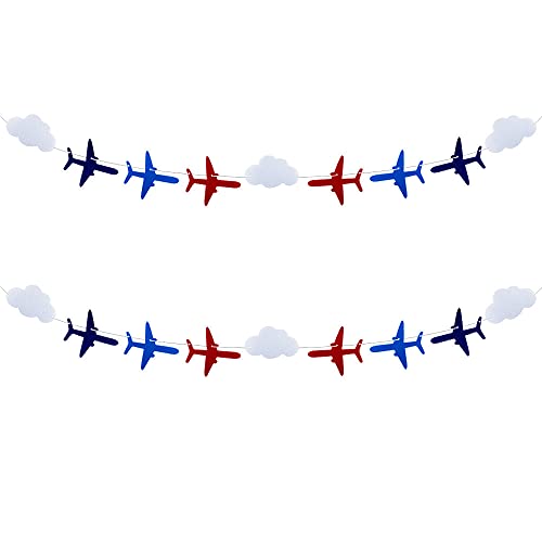 SaktopDeco Airplane Cloud Garland Party Decorations